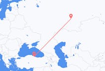 Flyg från Ufa, Ryssland till Samsun, Turkiet