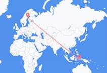 出发地 印度尼西亚安汶 (马鲁古)目的地 瑞典于默奥的航班