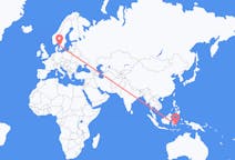 Flyreiser fra Kendari, Indonesia til Göteborg, Sverige