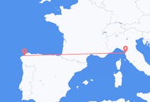 Flyrejser fra La Coruña, Spanien til Pisa, Italien