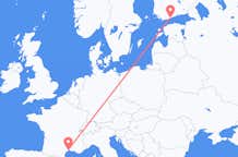 Flyreiser fra Montpellier, til Helsingfors