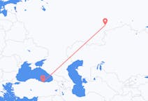 Vluchten van Tsjeljabinsk naar Giresun