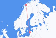 Vuelos de Palanga, Lituania a Narvik, Noruega