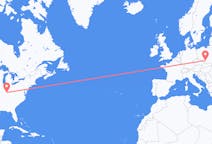 Flyg från Louisville, USA till Katowice, Polen