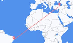 Flyreiser fra Maceió, Brasil til Tokat, Tyrkia