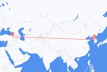 Flyreiser fra Seoul, Sør-Korea til Erzurum, Tyrkia