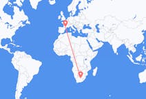 Flyrejser fra Kimberley, Nordkap, Sydafrika til Toulouse, Frankrig