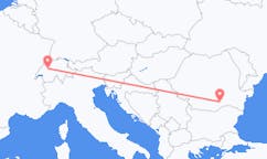 スイスのベルンから、ルーマニアのブカレストまでのフライト