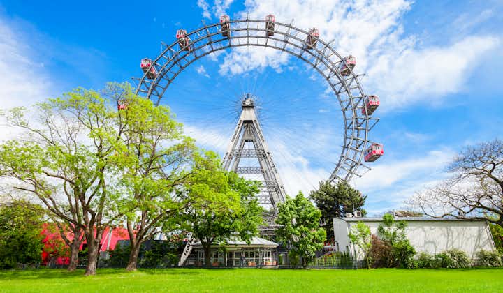 Photo of Vienna Giant Wheel 65m tall Ferris wheel in Prater park in Austria, Vienna.