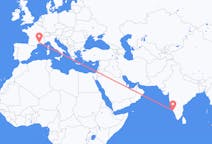 Flyreiser fra Mangalore, India til Nimes, Frankrike