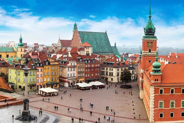 Warszawa morgen, guidet, panoramaudsigt, offentlig bytur med hotelafhentning