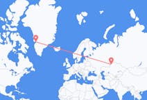 Vluchten van Qostanay, Kazachstan naar Ilulissat, Groenland