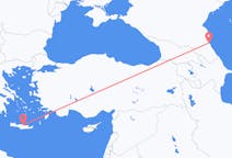 Vluchten van Machatsjkala, Rusland naar Iraklion, Griekenland