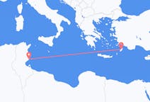 Рейсы из Сфакса, Тунис на Родос, Греция