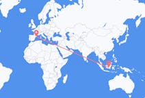 Flights from Palangka Raya, Indonesia to Barcelona, Spain