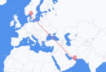 Flyrejser fra Muscat, Oman til Göteborg, Sverige