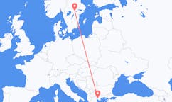 Flyreiser fra Thessaloniki, Hellas til Örebro, Sverige