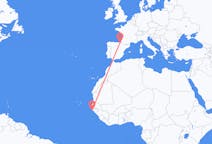 Vluchten van Cap Plinten, Senegal naar San Sebastián, Spanje