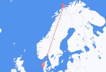 Vols depuis la ville de Tromsø vers la ville d'Esbjerg