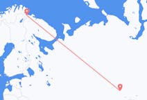 Vols depuis la ville de Tioumen vers la ville de Kirkenes