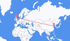 Flyg från Yantai, Kina till Dundee, Skottland