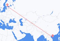 Flyrejser fra Sanya til Helsinki