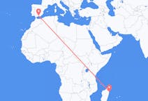 마다가스카르 생트 마리 섬에서 출발해 스페인 그라나다로(으)로 가는 항공편