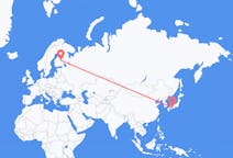 Flyg från Tokushima, Japan till Kuopio, Finland