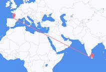 Flyreiser fra Hambantota, Sri Lanka til Biarritz, Frankrike