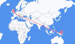 Flyreiser fra Lae, Papua Ny-Guinea til Southampton, England