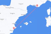 Flyg från Toulon, Frankrike till Alicante, Spanien