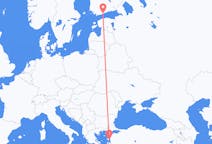 Flights from from Helsinki to Mytilene