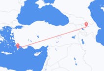 Vluchten van Gəncə, Azerbeidzjan naar Rhodos, Griekenland