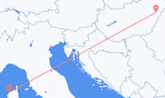 Vols depuis la ville de Debrecen vers la ville de Calvi (Haute-Corse)