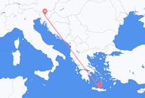 Flights from Ljubljana in Slovenia to Heraklion in Greece