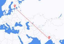 Flyg från Calcutta, Indien till Villmanstrand, Finland