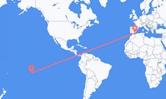 出发地 法属波利尼西亚出发地 考庫拉環礁目的地 西班牙Almeria的航班