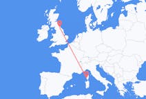 Flights from Ajaccio, France to Durham, England, the United Kingdom