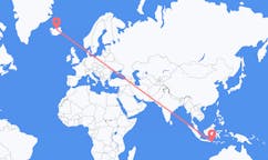 Flights from Praya, Lombok, Indonesia to Akureyri, Iceland