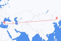 Flyreiser fra Changchun, Kina til Denizli, Tyrkia