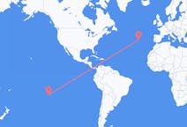 Flights from Totegegie, French Polynesia to Terceira Island, Portugal