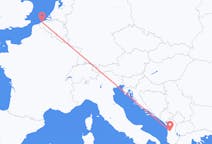 Fly fra Ostend til Tirana