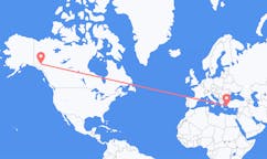 Flyreiser fra Whitehorse, Canada til Ikaria, Hellas