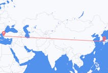 Flyreiser fra Ube, Japan til Izmir, Tyrkia
