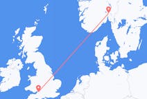 Flyg från Oslo, Norge till Bristol, England