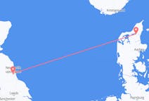 Flights from Aalborg, Denmark to Newcastle upon Tyne, the United Kingdom