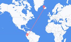 Flyg från Tarapoto, Peru till Reykjavik, Island