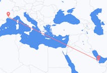 Flyreiser fra Doha, Qatar til Nîmes, Frankrike