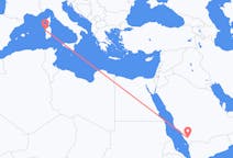 Flyrejser fra Abha, Saudi-Arabien til Alghero, Italien