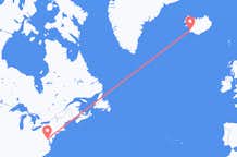 Flyg från Washington, D. C. , USA till Reykjavík, Island